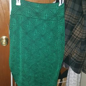 Green Lularoe Cassie skirt